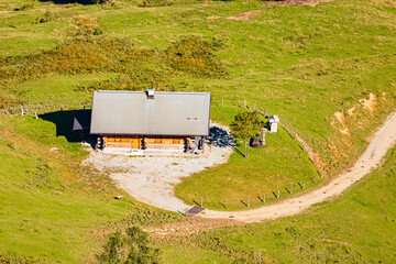 Alpine summer view at Rossfeld Panorama Road, Berchtesgaden, Bavaria, Germany