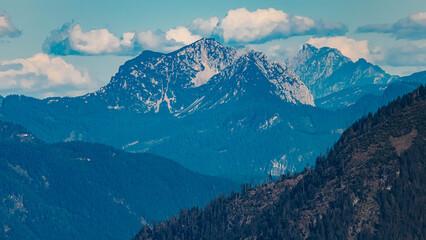 Alpine summer view at Rossfeld Panorama Road, Berchtesgaden, Bavaria, Germany