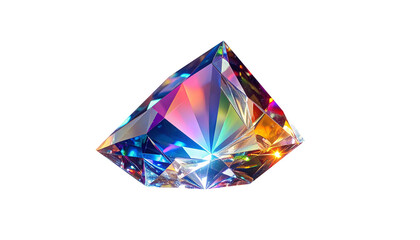 shiny diamond isolated on transparent background, png
