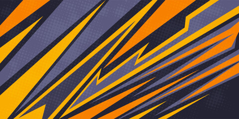 yellow and black colors with geometric shapes of lightning .sports background