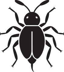 Obraz premium Beetle silhouette vector graphic with round body and stinger tail for nature themed illustrations