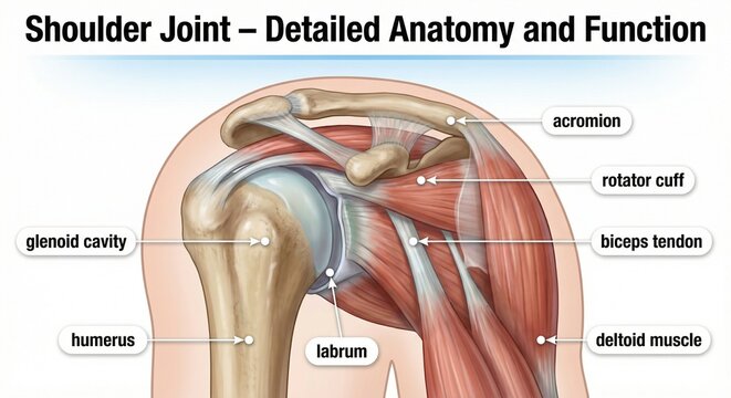 Shoulder Anatomy Illustration, Comprehensive Medical Illustration Of Shoulder Anatomy For Practitioners