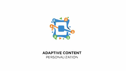 Fototapeta premium Adaptive Content Personalization Logo Design.