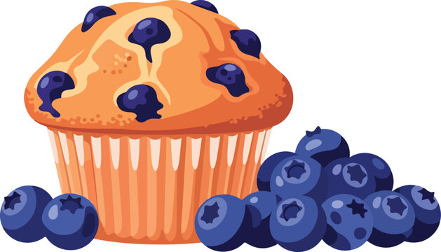 Delicious Blueberry Muffin and Fresh Blueberries A Delightful Combination for Breakfast or Snack