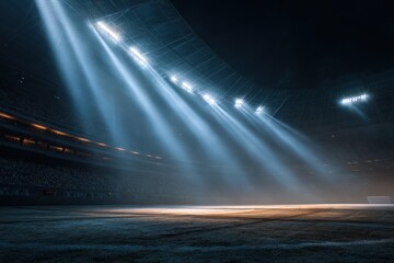 Professional Stadium Lighting With Soft Volumetric Light