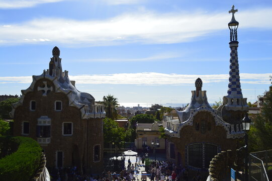 Parque Guell em Barcelona na Espanha