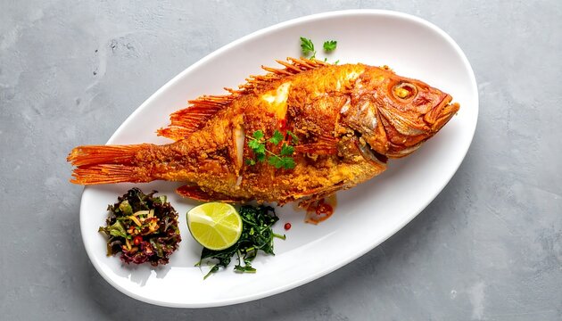 Whole Fried Cura&ccedil;ao Red Snapper (Piska K&ograve;r&aacute;)