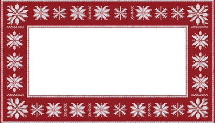 Winter Snowflake Border Template