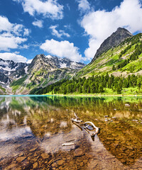 Beautiful mountain lake in Altai Mountains