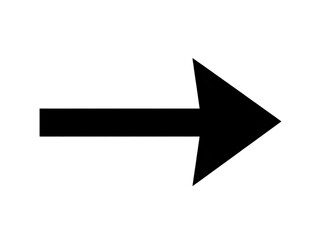 Black right arrow indicator isolated on transparent background