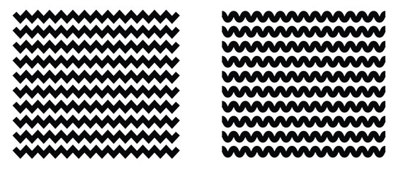 Black zigzag abstract pattern background. Vector Illustration.