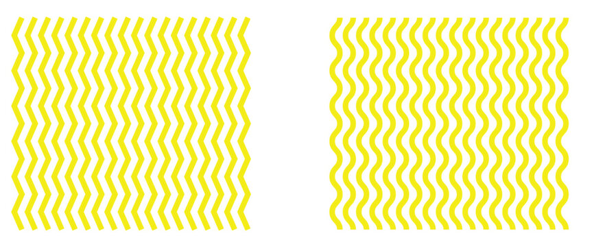Abstract geometric zig zag seamless pattern on yellow color for textile design.