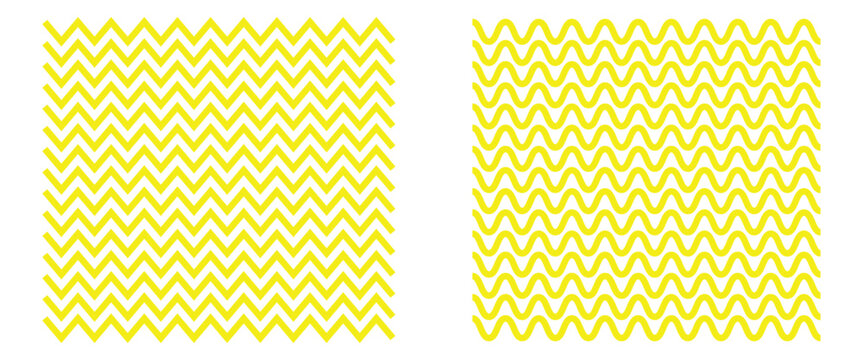 Horizontal parallel yellow zig zag line background ideal for roads indicate, parking. Vector illustration.