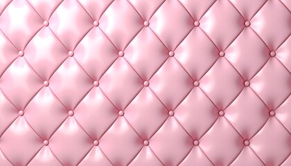 Naklejka premium Elegant Pink Tufted Leather Background with Button Accents for Luxurious Design.