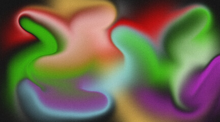 Colorful Abstract Gradient Background With Soft Blur Glow Texture And Organic Fluid Shapes