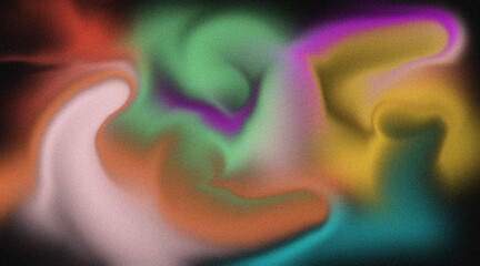 Abstract Multicolor Gradient Background With Soft Blurred Texture And Smooth Organic Color Flow