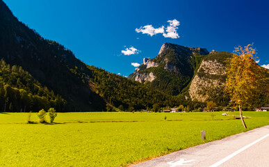 Alpine summer view at Sankt Martin bei Lofer, Zell am See, Salzburg, Austria