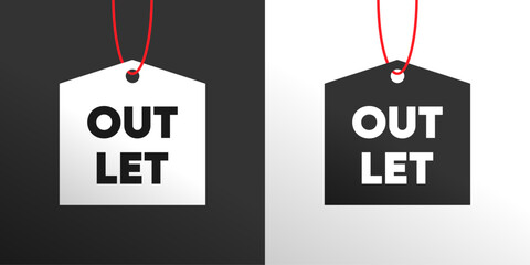 Outlet Sale Tag With Minimal Modern Design