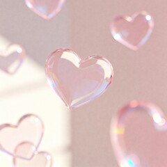 pink heart on a pink background
