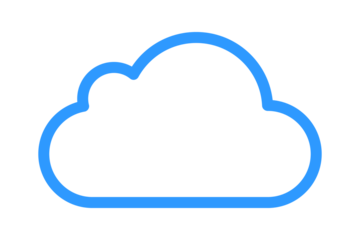 Blue Cloud Icon for Cloudy Day and Overcast Weather Conditions isolated on transparent background overcast sky atmosphere outdoor grey