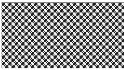 Black and white checkerboard pattern with subtle circular elements, optical illusion background, abstract graphic design, modern texture