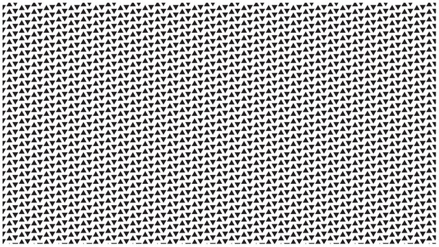 Intricate black triangles pattern on white background, abstract geometric texture, seamless repeating design, modern minimalist art