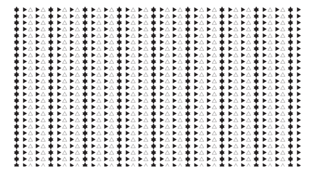 Vertical stripes of stars and triangles, black and white geometric pattern, abstract background, repeating modern design - Powered by Adobe