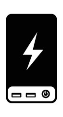 Battery Charging Icon &ndash; Power Energy Electricity Symbol Illustration