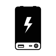 Battery Charging Icon &ndash; Power Energy Electricity Symbol Illustration