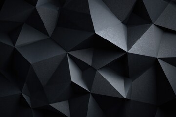 Fototapeta premium Abstract polygonal design in shades of grey, creating depth and texture