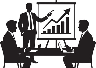 business people with graph