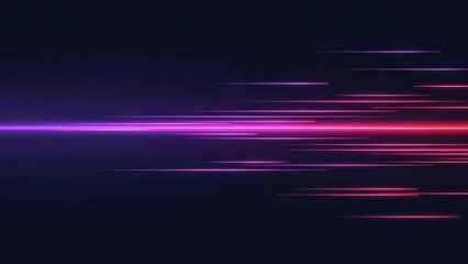 Vibrant neon light trails streak across dark background