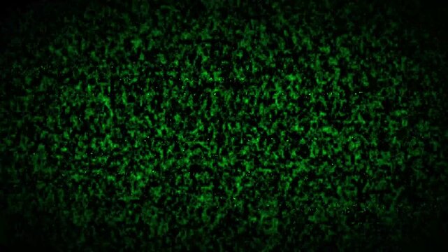 Noise on a old TV screen. tv screen noise glitch effect. Glitch green noise television . Static Noise the black Background. TV Footage, Analog Signal With Bad Interference. 4k video motion animation..