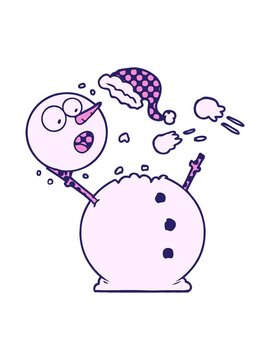 power up animation of snowman in snowball fight