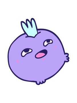 shine light effect animation of cartoon doodle happy root vegetable