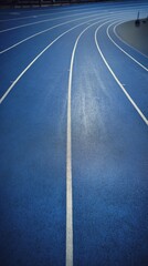 velodrome. Top-down view of concentric blue lines on a velodrome surface. event key visuals, club posters, designed for sports event promotions and stadium branding, used by event planners.
