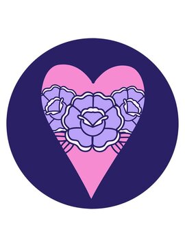 jiggle motion animation of traditional tattoo heart