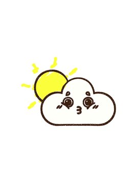 splitting effect animation of Cloud cartoon Chalk Drawing