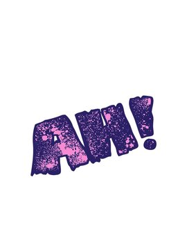 rise and float animation of cartoon ah shout