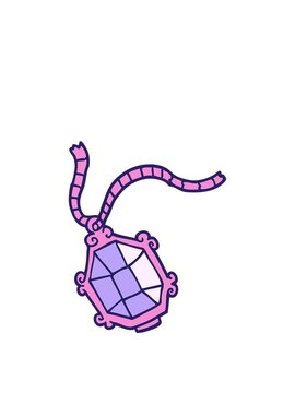 rise and float animation of cartoon doodle expensive jewelery