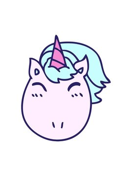 splitting motion animation of quirky cartoon unicorn