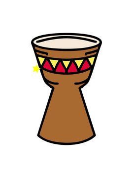 twinkling stars effect animation of traditional brazilian drum carnival instrument