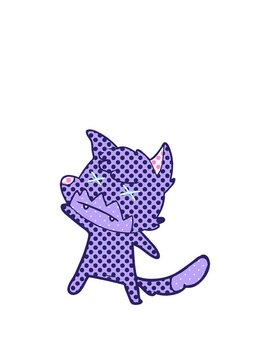 stretching up animation of cartoon cross eyed fox design