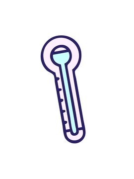 shaking motion animation of  a glass thermometer