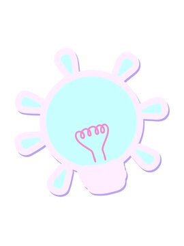 jiggle motion animation of electric light bulb sticker