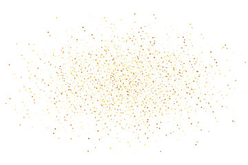 Abstract Golden Glitter Particles on Transparent Background, Festive Luxury Design, Sparkle Confetti Effect