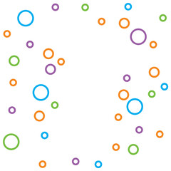 Colorful Circle Ring Frame on Transparent Background, Minimal Abstract Border Design, Modern Abstract Frame