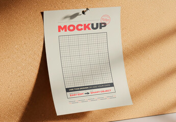 Pin Page to Cork Panel Mockup