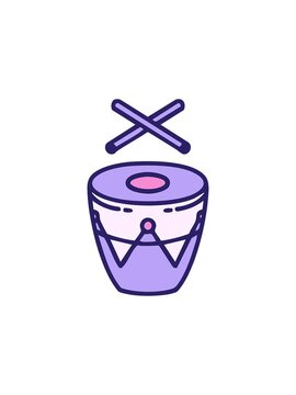 splitting effect animation of traditional brazilian drum