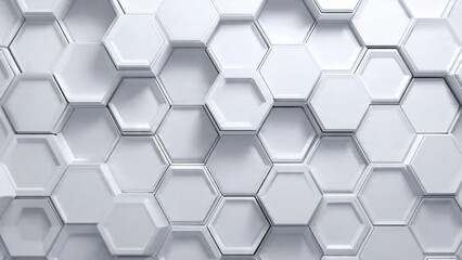 White Hexagon Pattern Background Texture